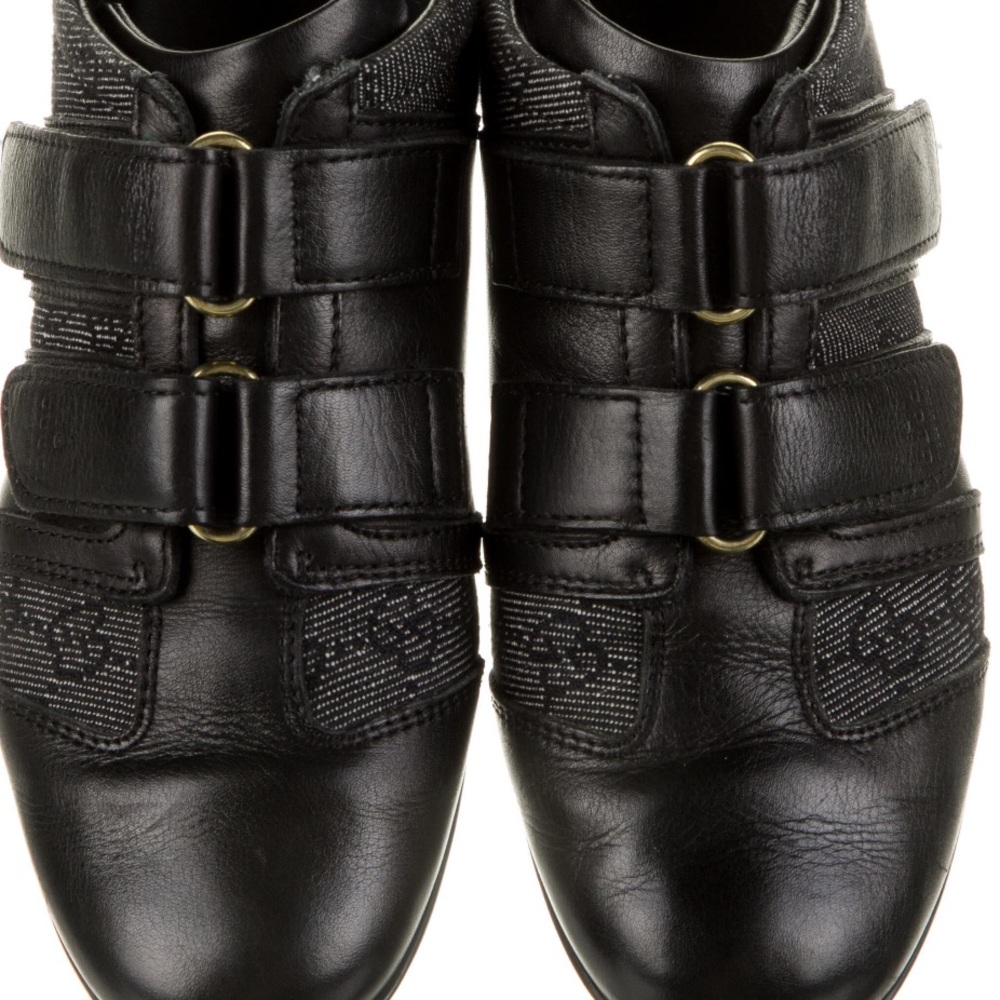 Gucci GG Low Top Denim & Leather Sneakers 7.5 - Picture 7 of 17